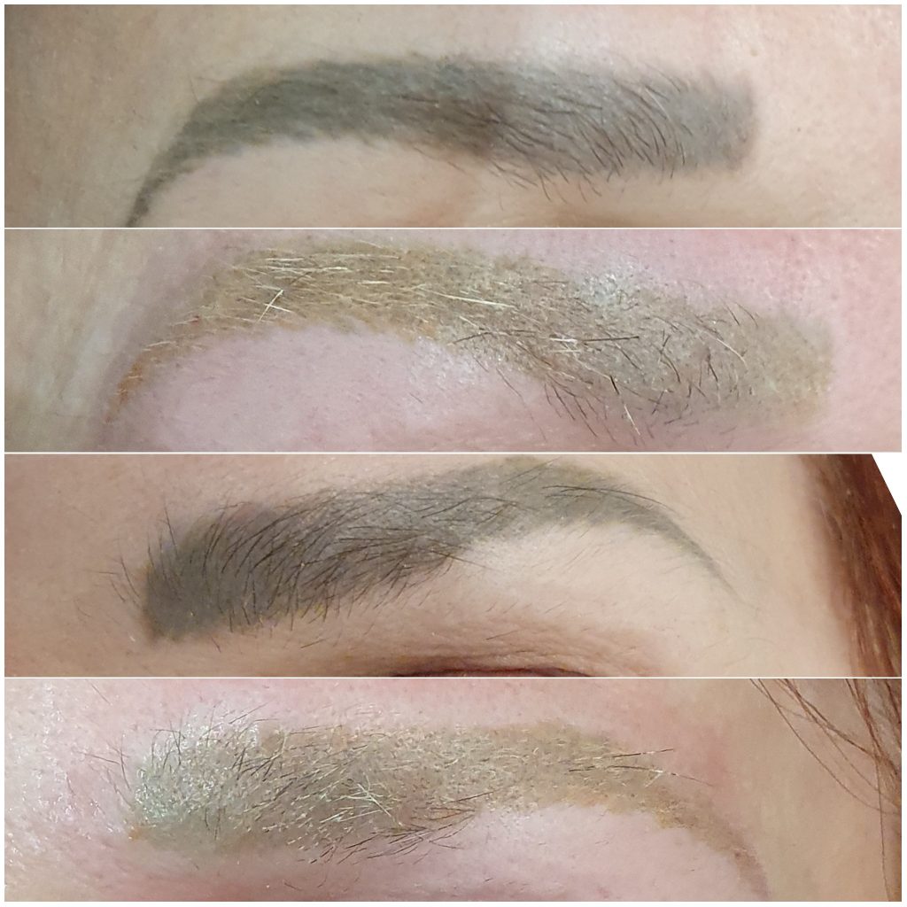 permanent makeup removal turning brows yellow